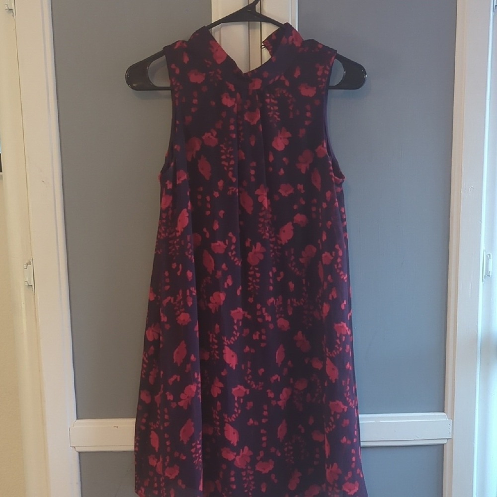 Tommy Hilfiger Purple and Red Dress Sleeveless floral dress-Dark floral - Picture 1 of 5